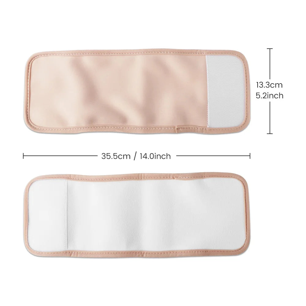 Reusable Organic Cotton Castor Oil Pack Wrap with Adjustable Strap - 17
