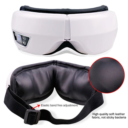 6D Smart Bluetooth Eye Massager with Heat & Air Pressure for Eye Fatigue