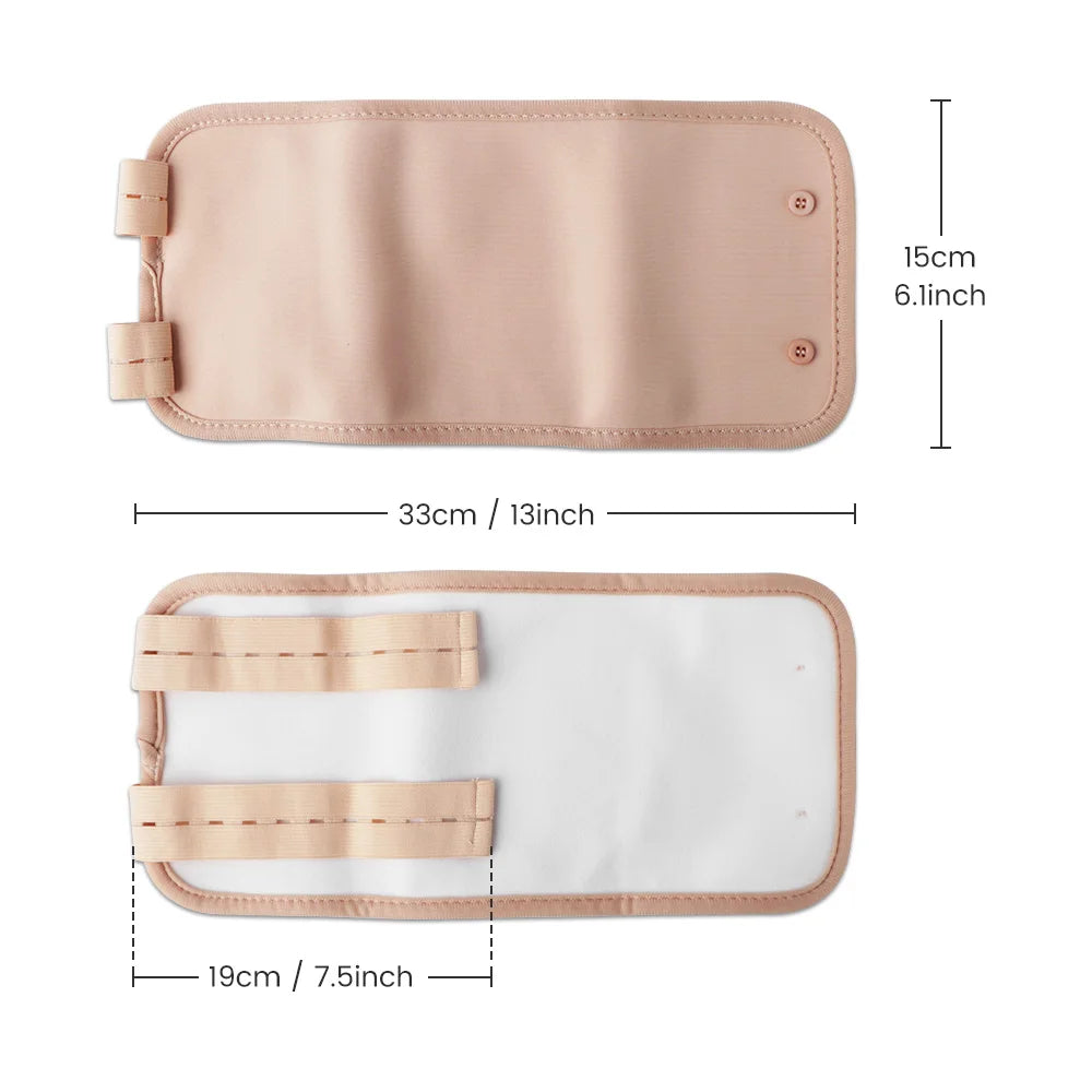 Reusable Organic Cotton Castor Oil Pack Wrap with Adjustable Strap - 15