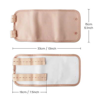Reusable Organic Cotton Castor Oil Pack Wrap with Adjustable Strap