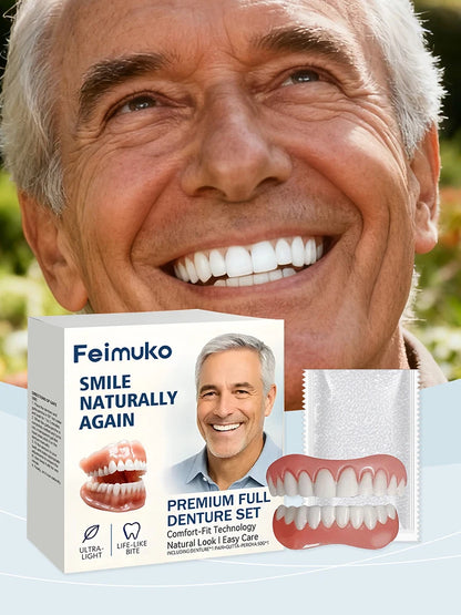 Natural Look Instant Cosmetic Denture Set for Comfortable Smile Correction