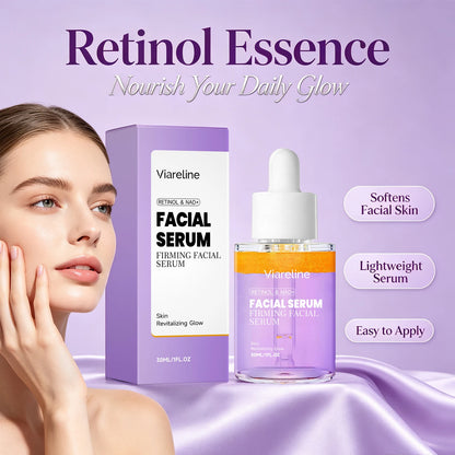 Retinol & NAD+ Firming Facial Serum - Anti-Aging Skin Lifting & Brightening Treatment
