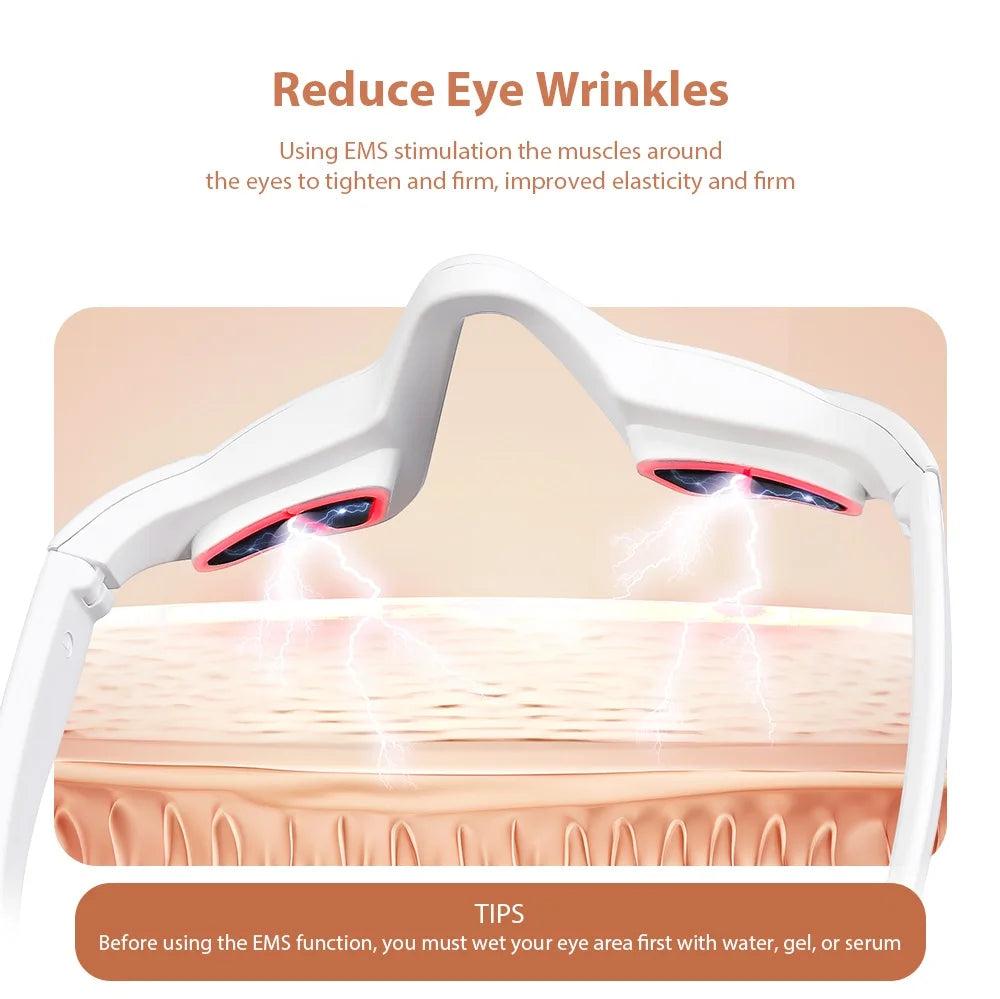 EMS Red Light Therapy Under Eye Massager for Wrinkles & Dark Circles - 4