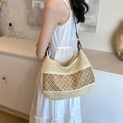 Luxury Woven Straw Beach Tote