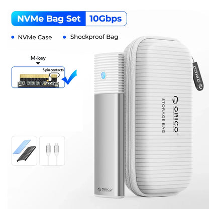 10Gbps M.2 NVMe SSD Enclosure Tool-Free Aluminum Case for 2280/2230 SSD