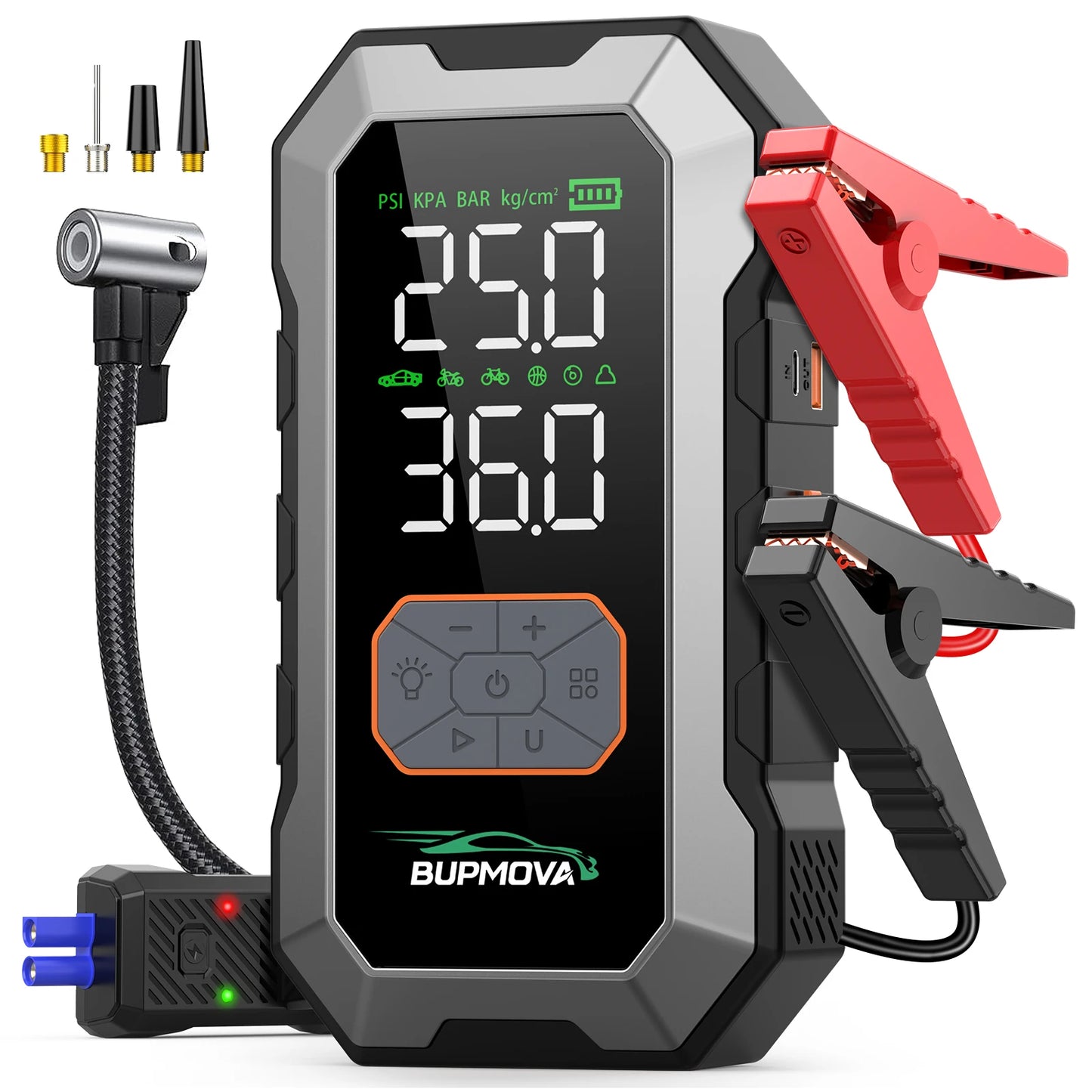 7000A Portable Car Jump Starter with 150PSI Air Compressor & Power Bank