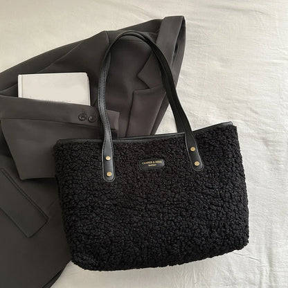 Luxury Lamb Wool Tote Bag