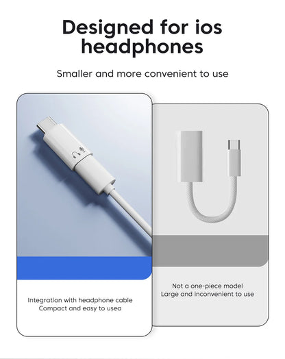 Lightning to USB-C Adapter - High-Speed Audio & Data Converter