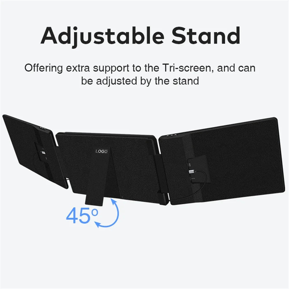14-16" Dual Screen Laptop Monitor Extender - FHD IPS Portable Triple Display
