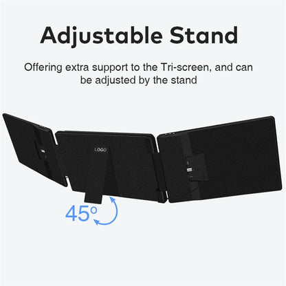 14-16" Dual Screen Laptop Monitor Extender - FHD IPS Portable Triple Display