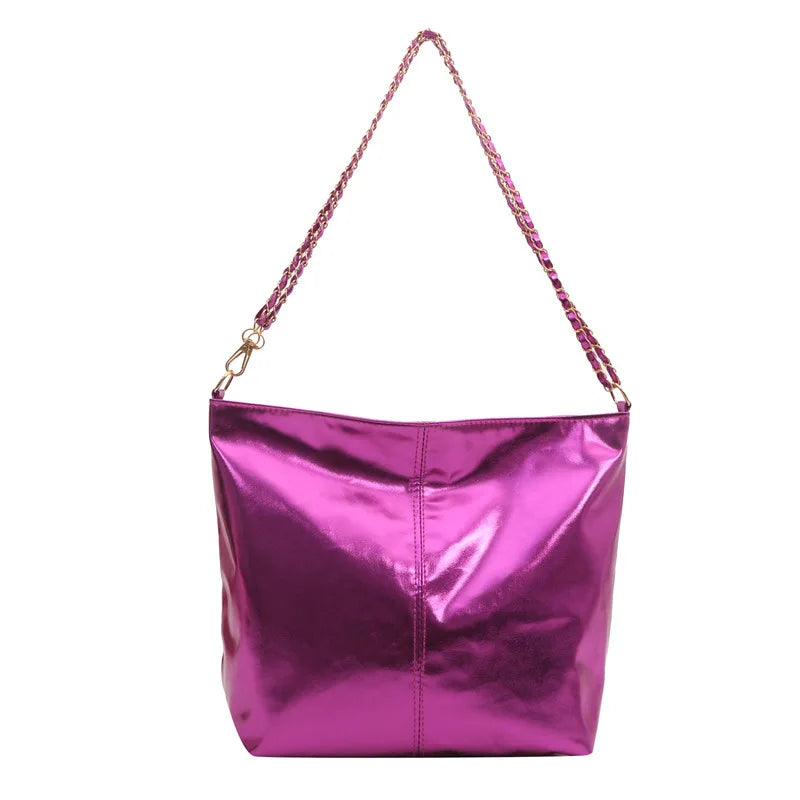 Luxury Glossy Shoulder Tote