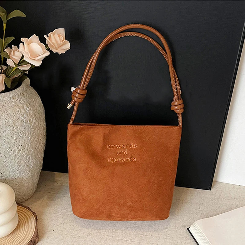Luxury Retro Suede Tote