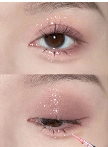 Liquid Shimmer Eyeshadow - Long-Lasting Waterproof Glitter Makeup
