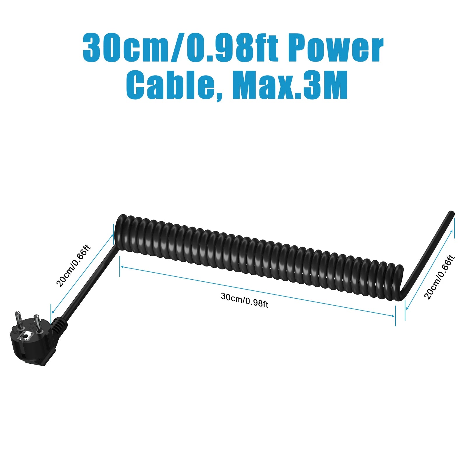 European Standard Power Extension Cord - 16A 2500W Heavy Duty AC Cable - 5