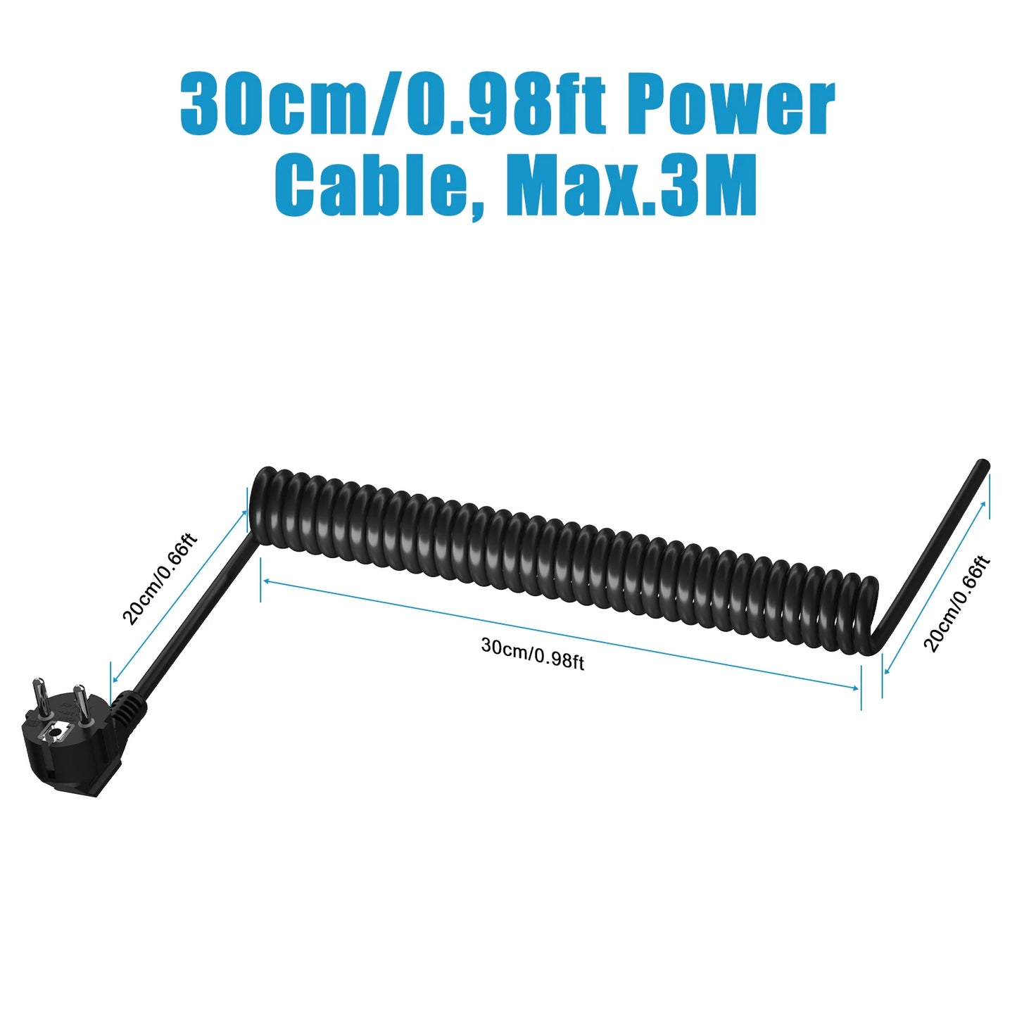 European Standard Power Extension Cord - 16A 2500W Heavy Duty AC Cable