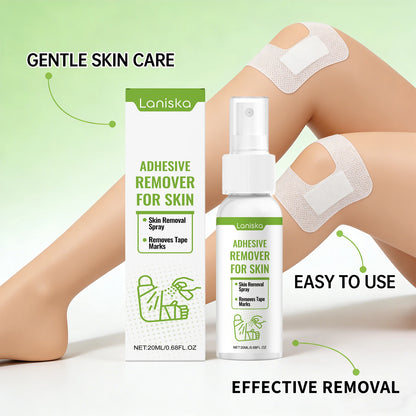 Gentle Adhesive Remover Spray for Skin - Painless Tape and Bandage Residue Cleaner