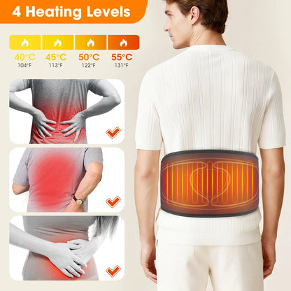 Cordless Heated Back Massager Belt with Air Compression Therapy