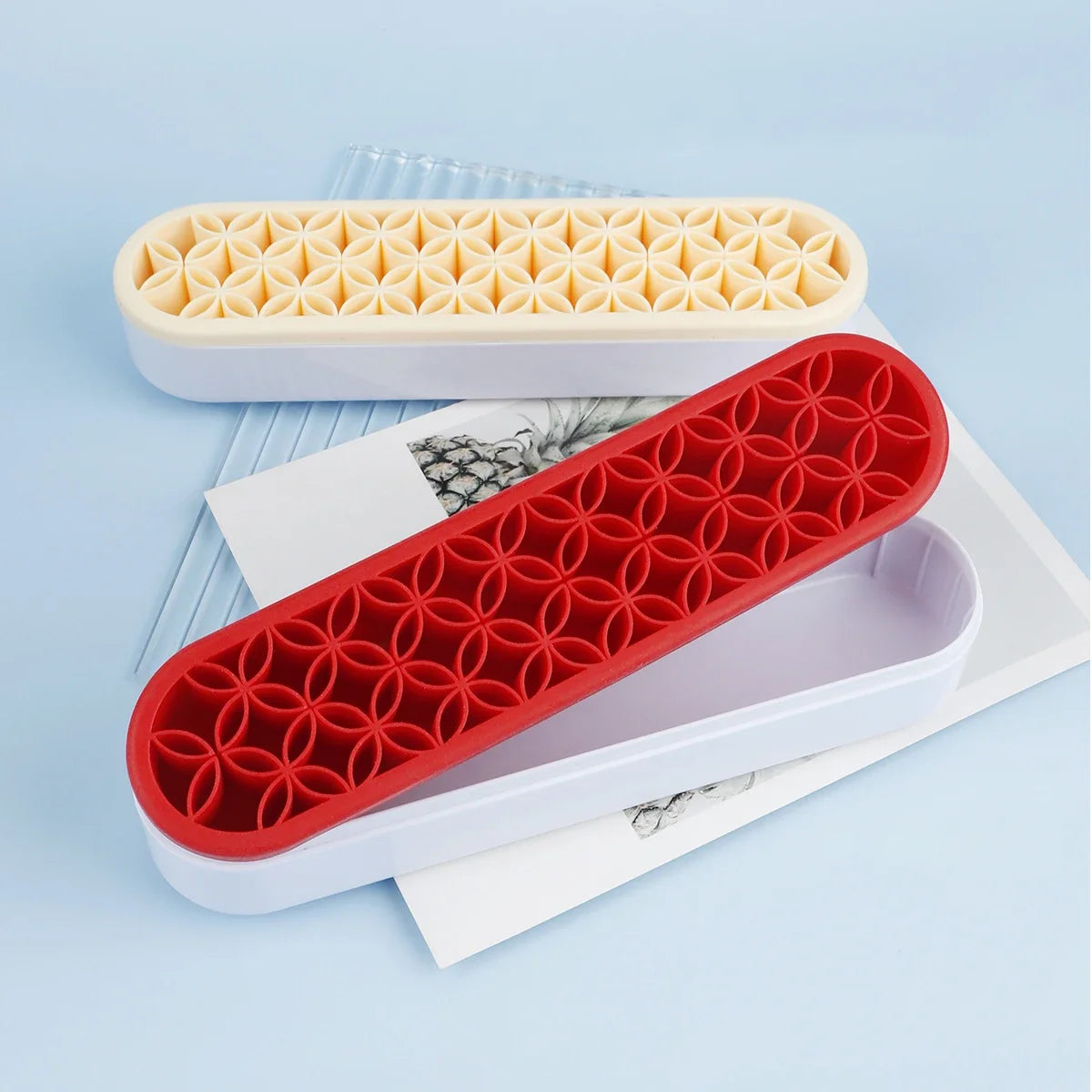 Silicone Makeup Brush Organizer & Drying Rack - Durable Desktop Storage