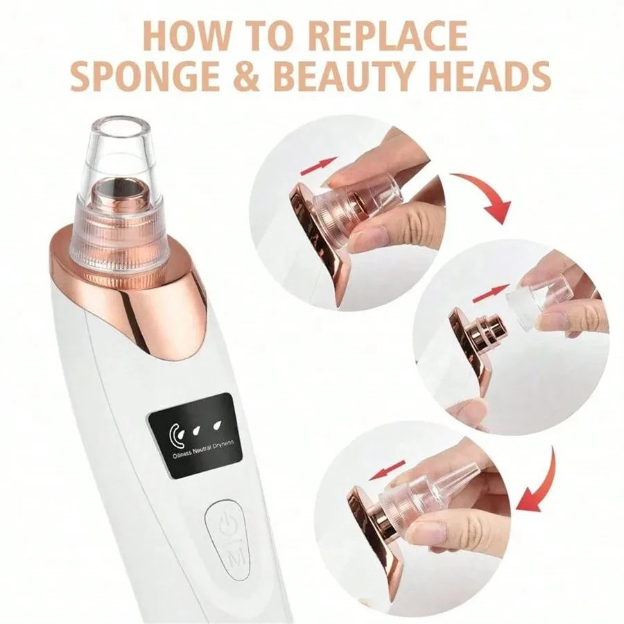 Electric Blackhead Remover & Pore Vacuum Deep Cleansing Device - 10