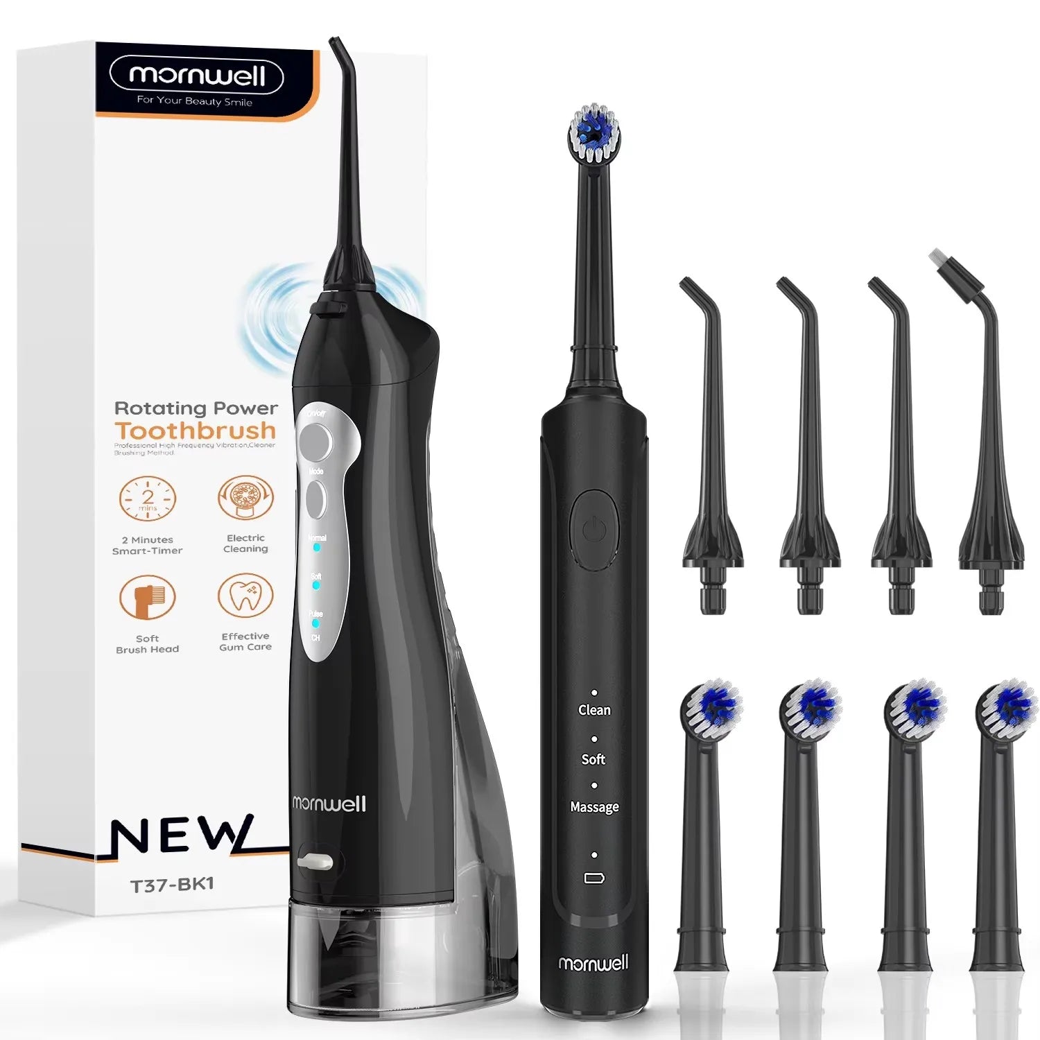 Rechargeable Electric Toothbrush and Water Flosser Combo Oral Care System - 20