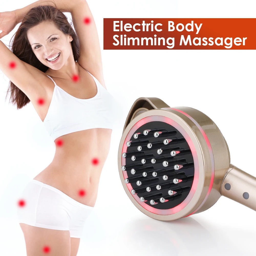 Electric Microcurrent Meridian Brush – Heated Lymphatic & Body Sculpting Massager - 8