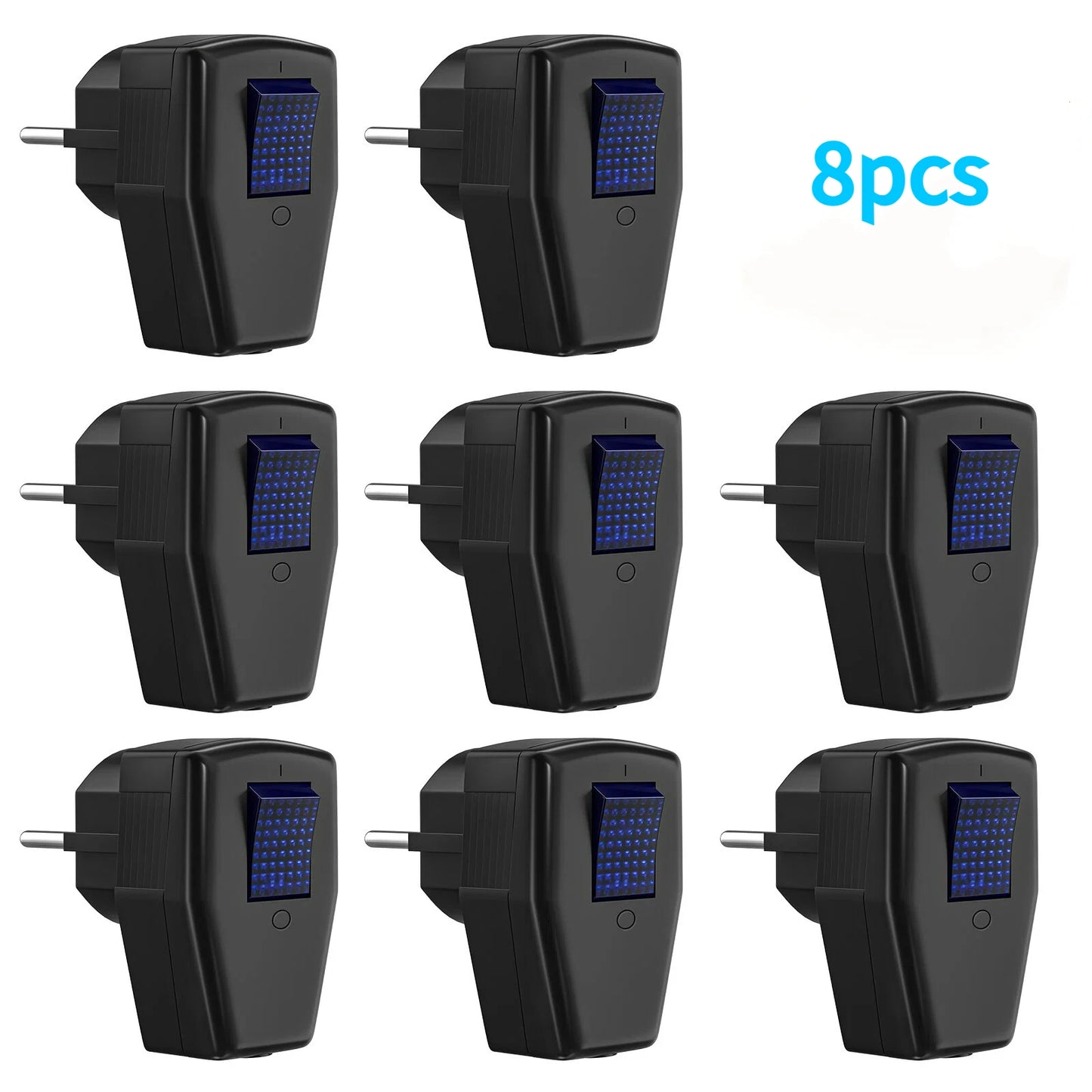 3-Pack EU Schuko Rewirable Power Plug with On/Off Switch - 250V 16A