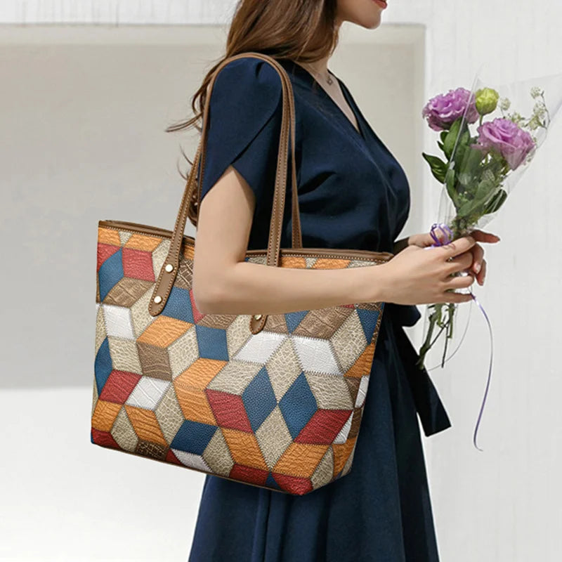 Luxury Vintage Leather Commuter Tote