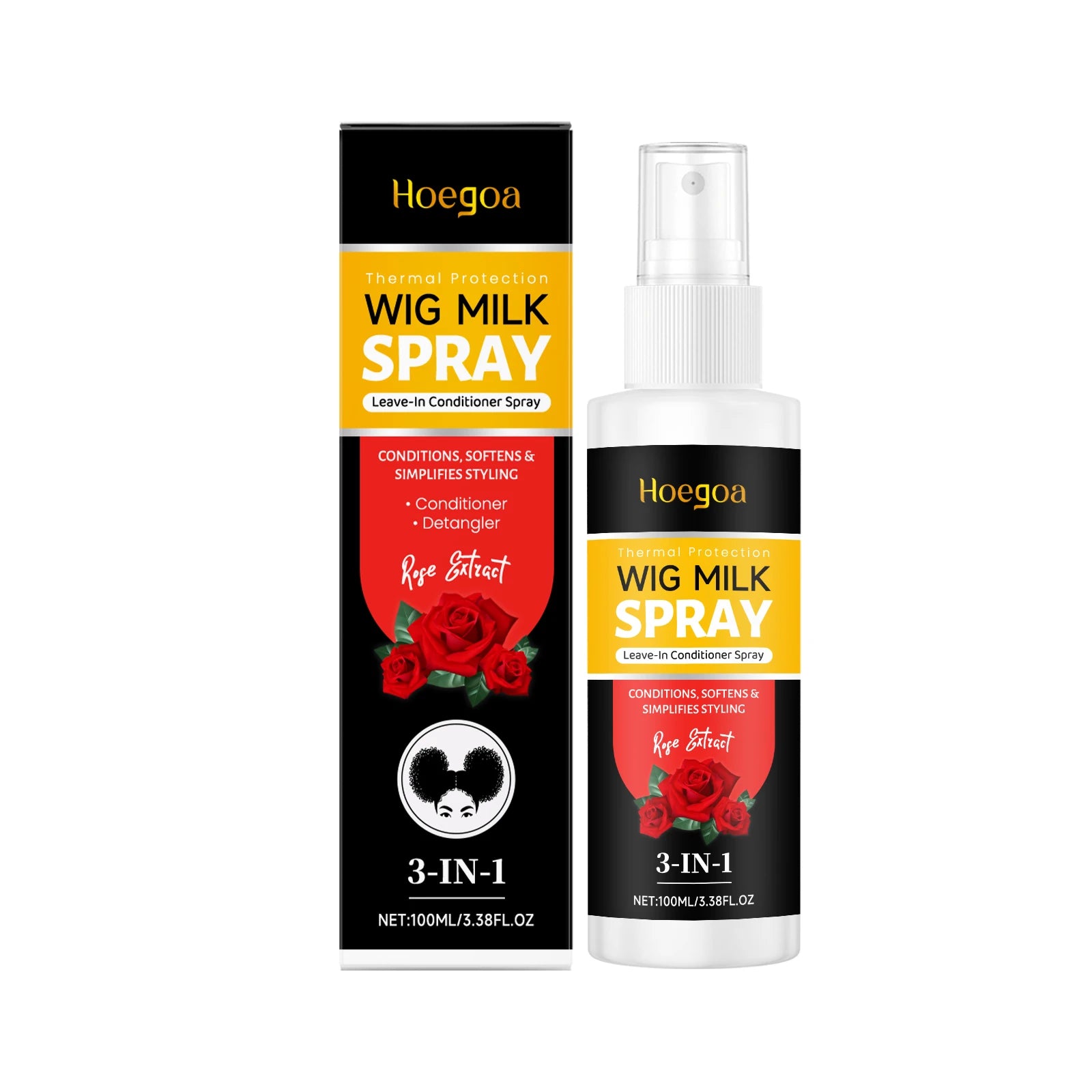 3-in-1 Rose Wig Conditioning & Detangling Spray for Silky Smooth Hair - 7