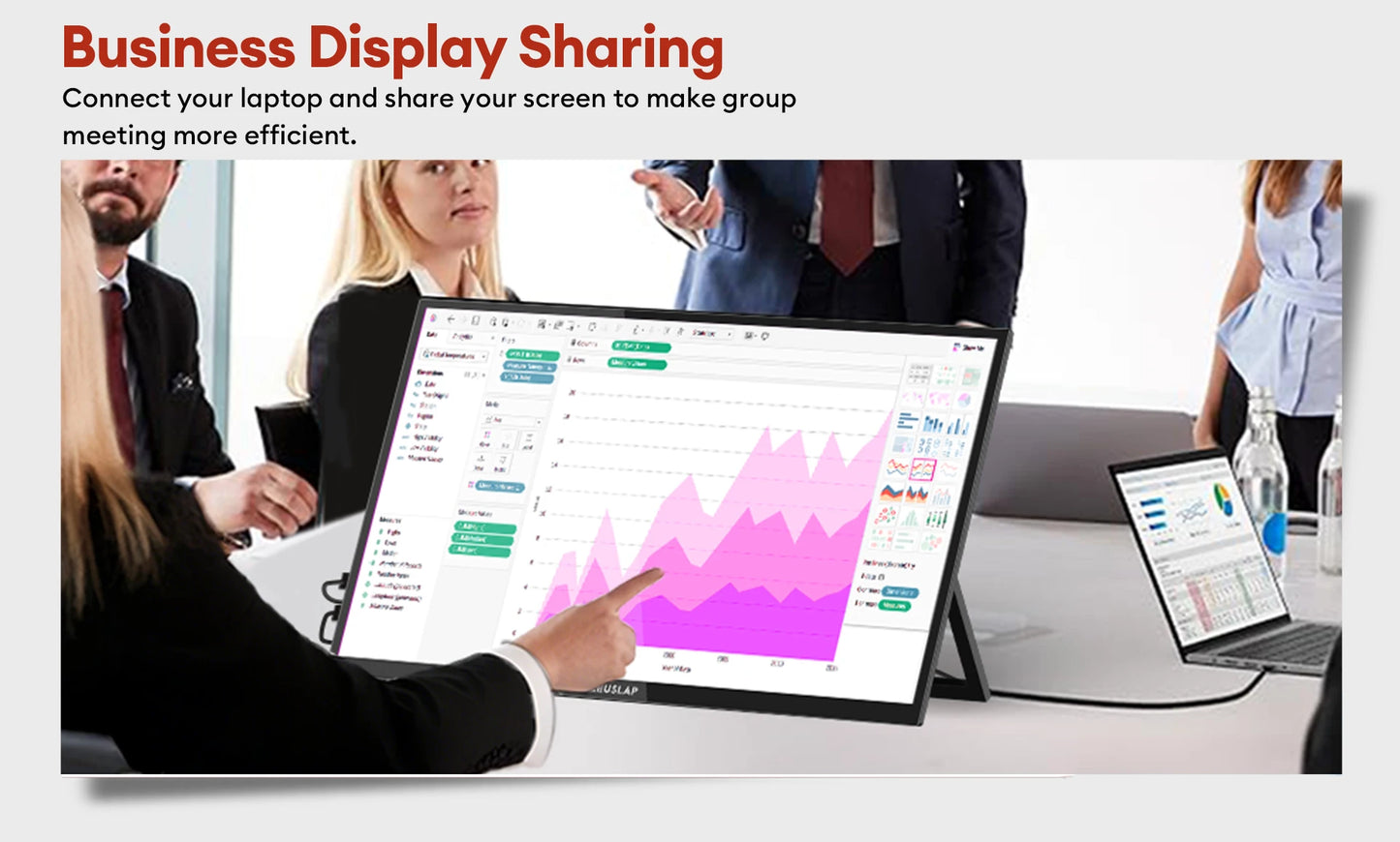 18.5" Touchscreen Portable Monitor 1080P IPS HDR Ultra-Slim Display