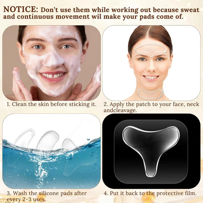 Anti-Wrinkle Silicone Chest Pad - Reusable Smoothing Skin Care Patch