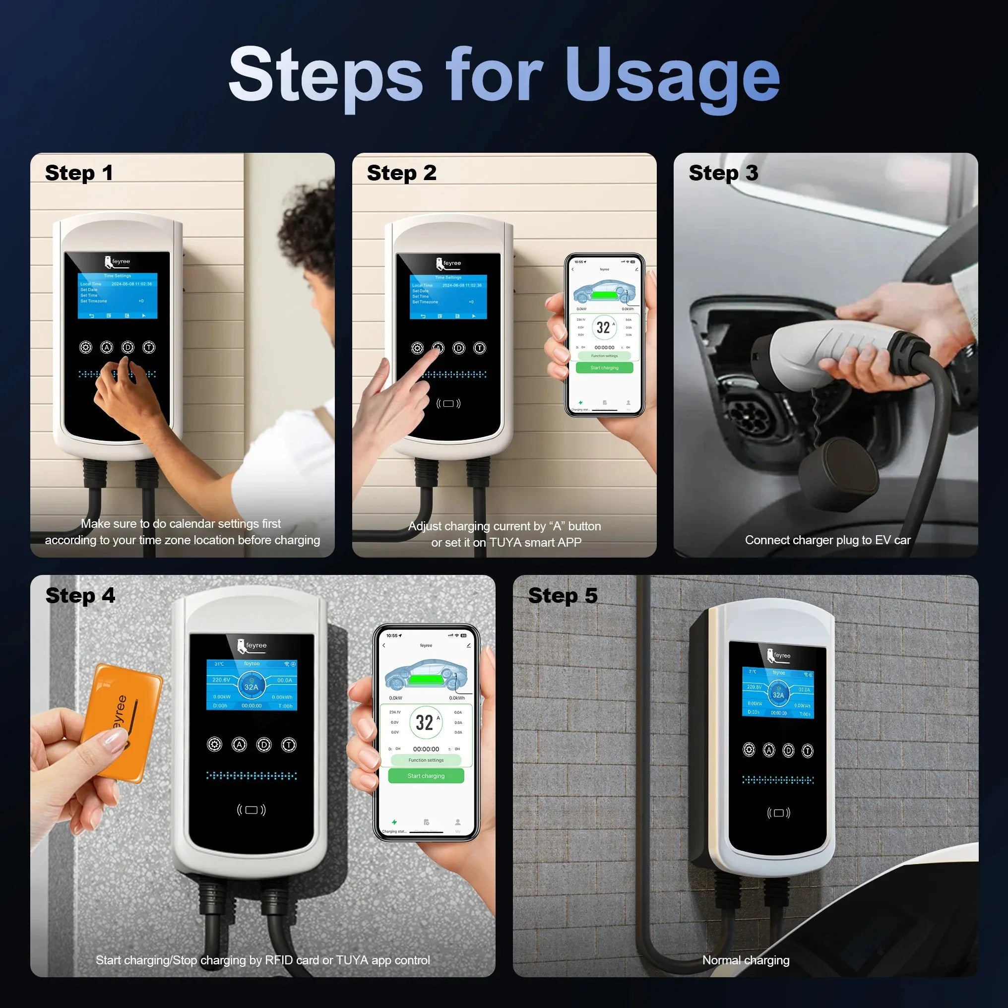 Type 2 EV Charging Station - Smart 22kW Wallbox with App & Load Balancing - 26