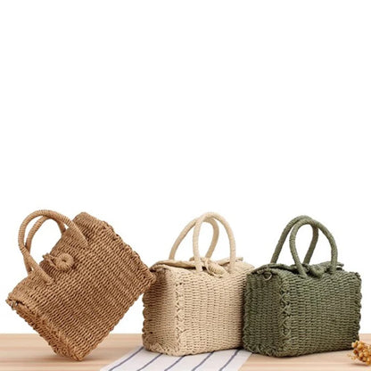 Luxury Woven Straw Beach Tote