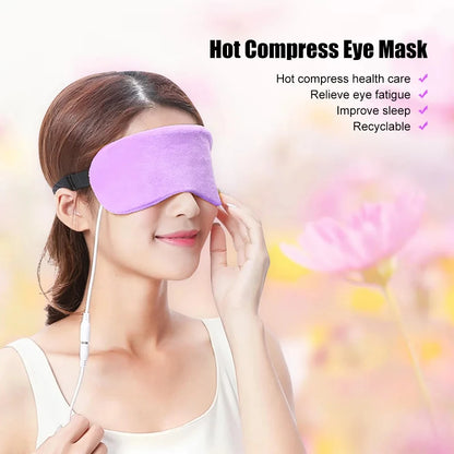 USB Heated Eye Mask for Dry Eyes, Sleep & Puffiness Relief