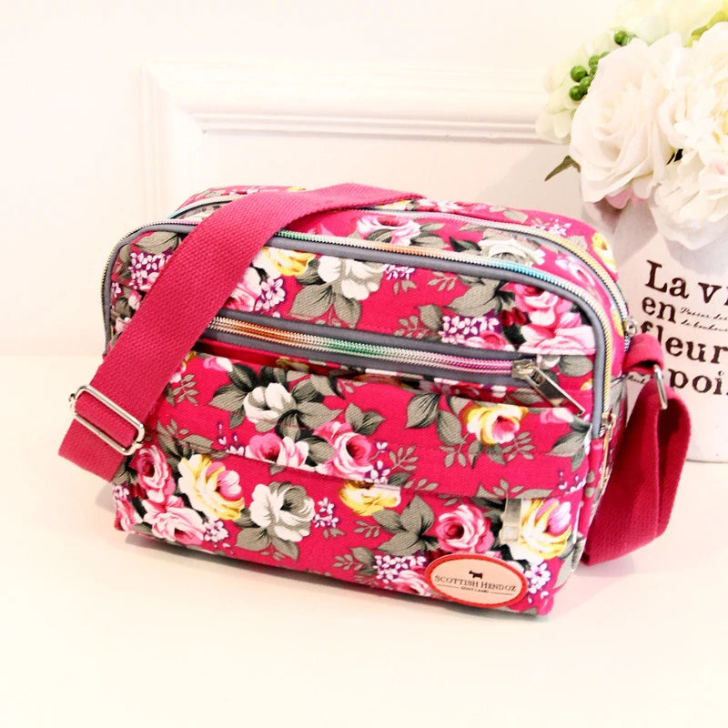 Luxury Vintage Floral Canvas Tote