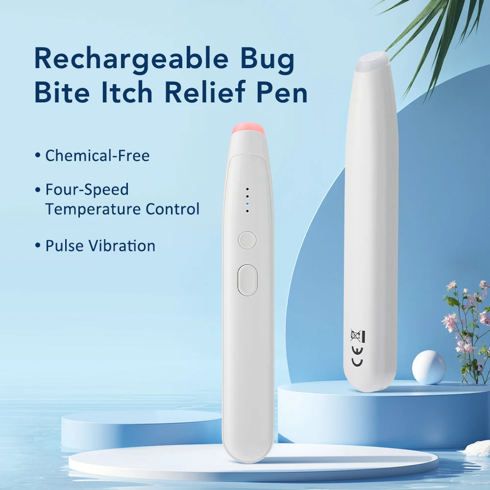 Electronic Insect Bite Itch Relief Pen - Portable Thermal Pulse Healing Tool - 8