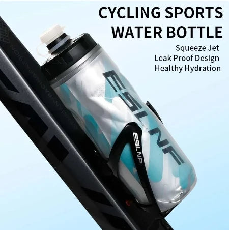 Insulated Cycling Water Bottle - 610ml Leak-Proof MTB & Road Bike Sport Cup