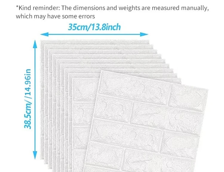 Waterproof 3D Peel & Stick Brick Wall Panels
