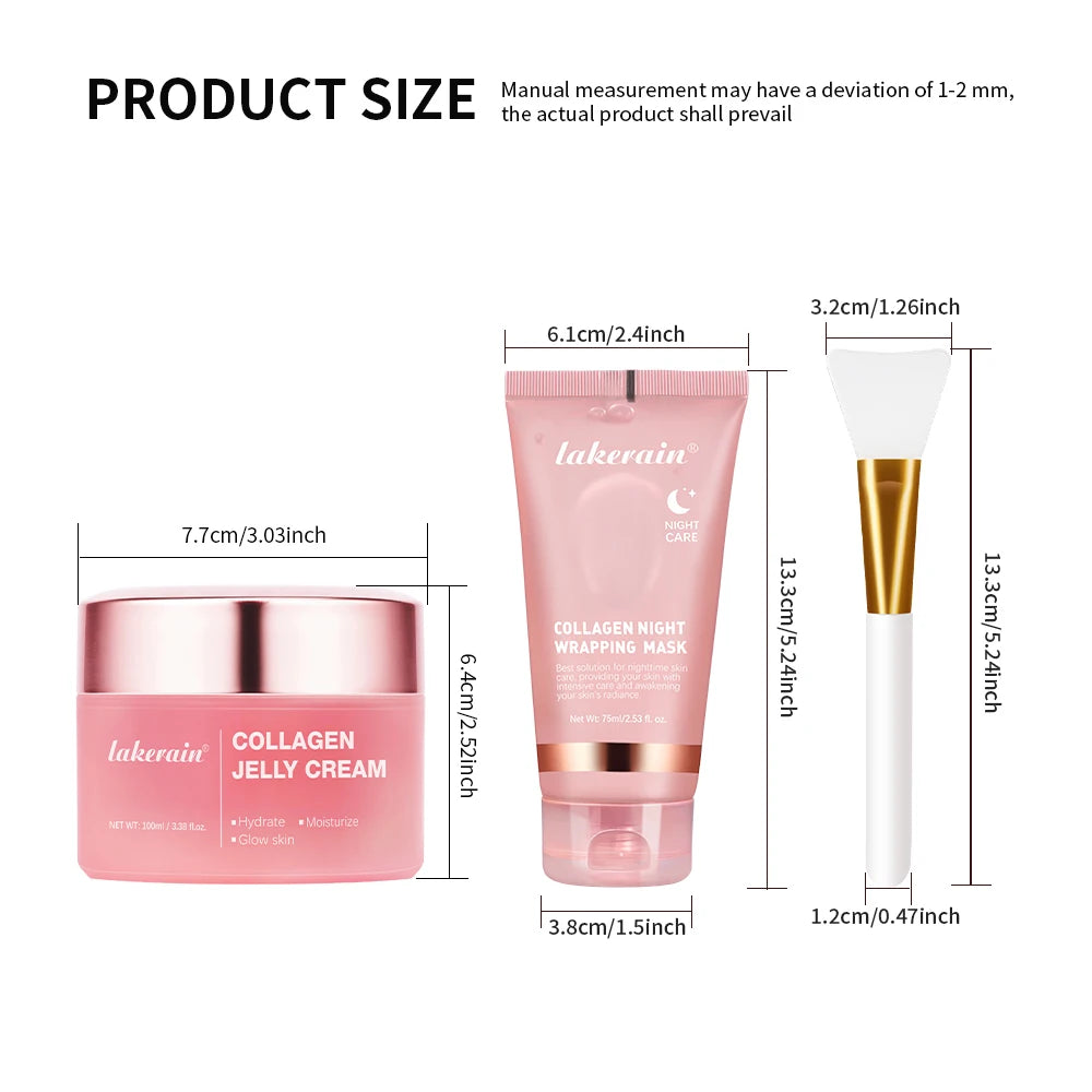 Overnight Collagen Wrapping Mask - Hydrating Peel-Off Facial Gel - 12