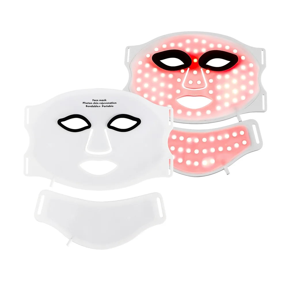 Wireless 7-Color LED Light Therapy Silicone Face & Neck Mask