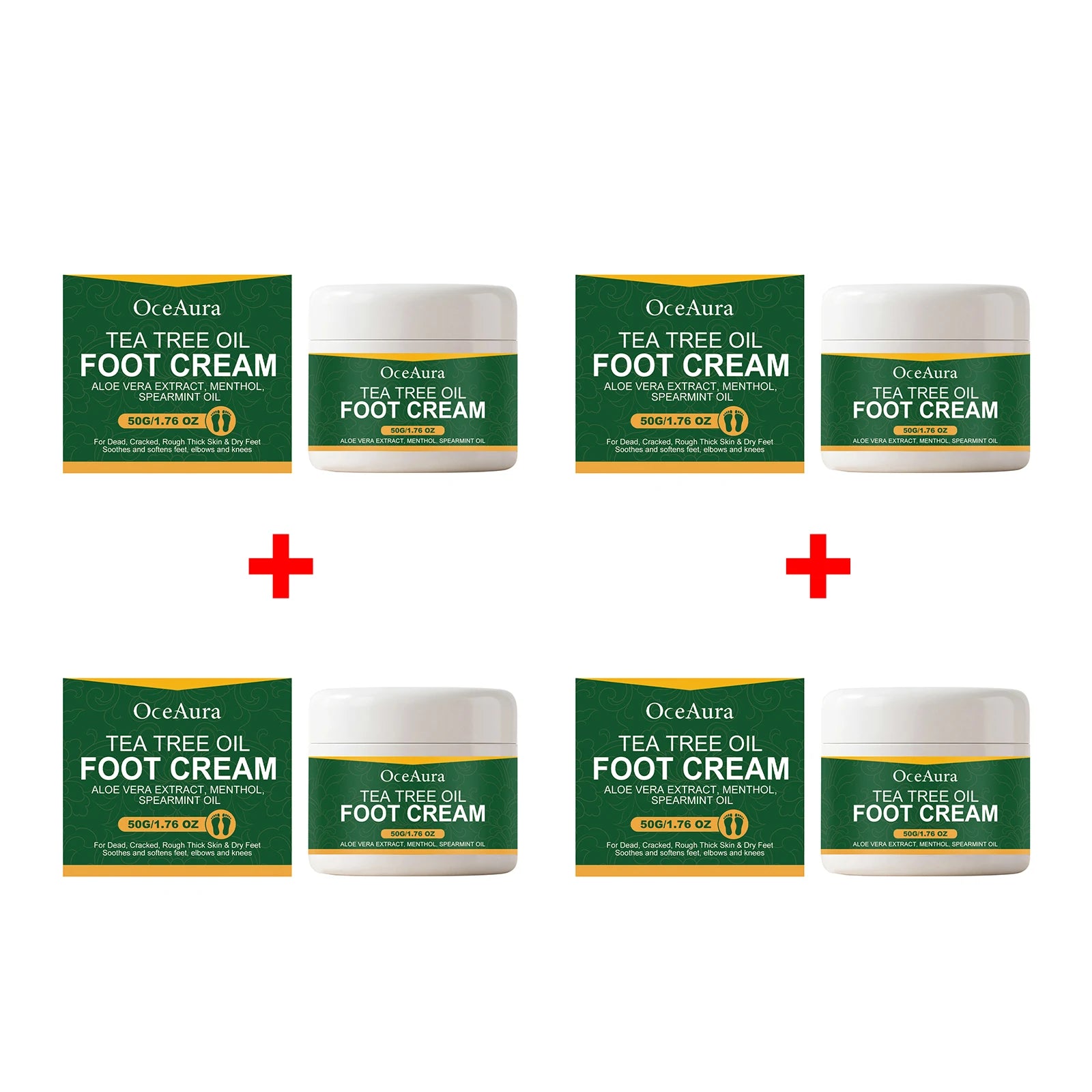 Tea Tree Oil Foot Repair Cream for Cracked Heels and Dry Skin - 15