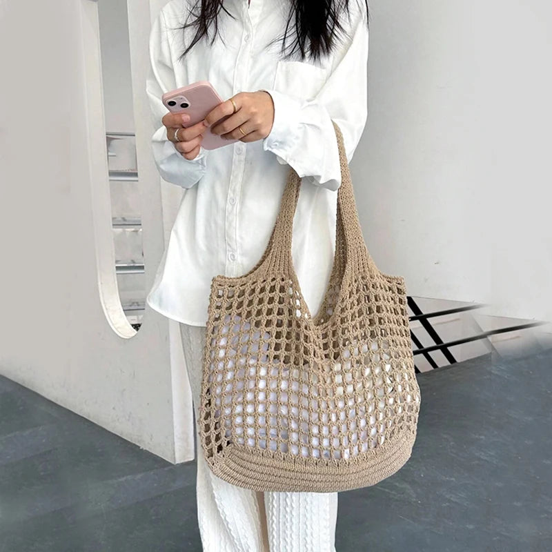 Luxury Crochet Hollow Beach Tote