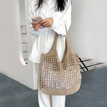 Luxury Crochet Hollow Beach Tote