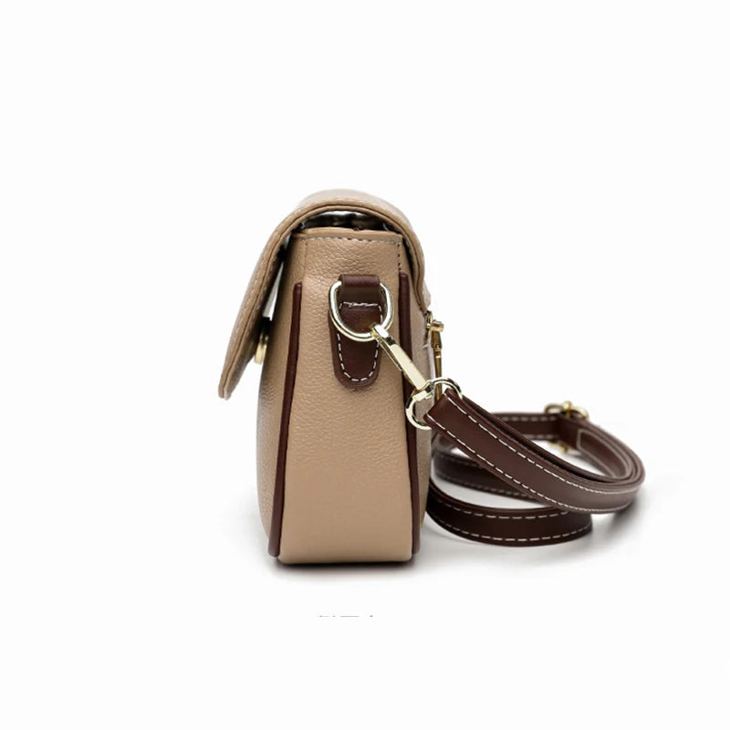 Luxury Contrast Flap Crossbody