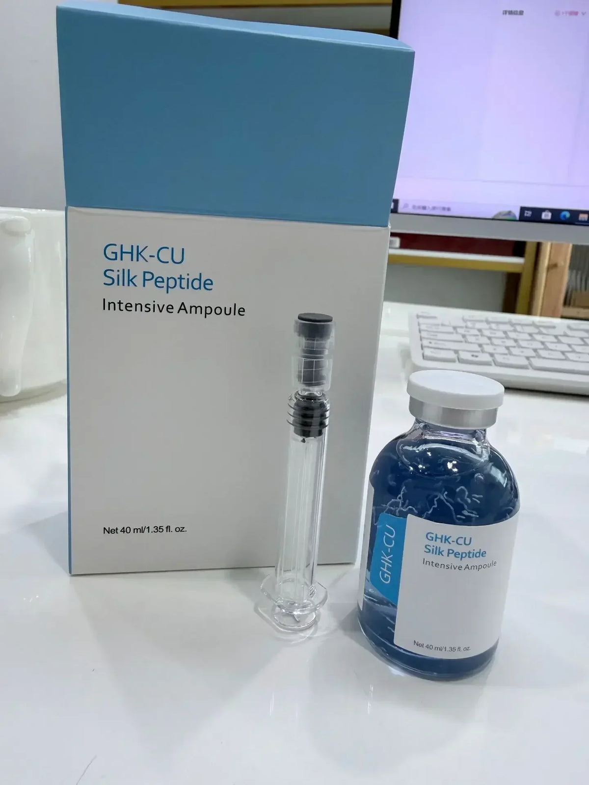 Blue Copper Peptide GHK-Cu Intensive Face Serum for Hydration & Repair