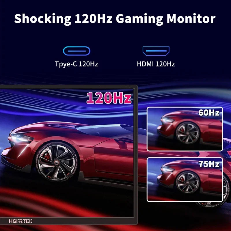 18.5" 120Hz Portable Gaming Monitor 100% sRGB HDR10 IPS Laptop Display