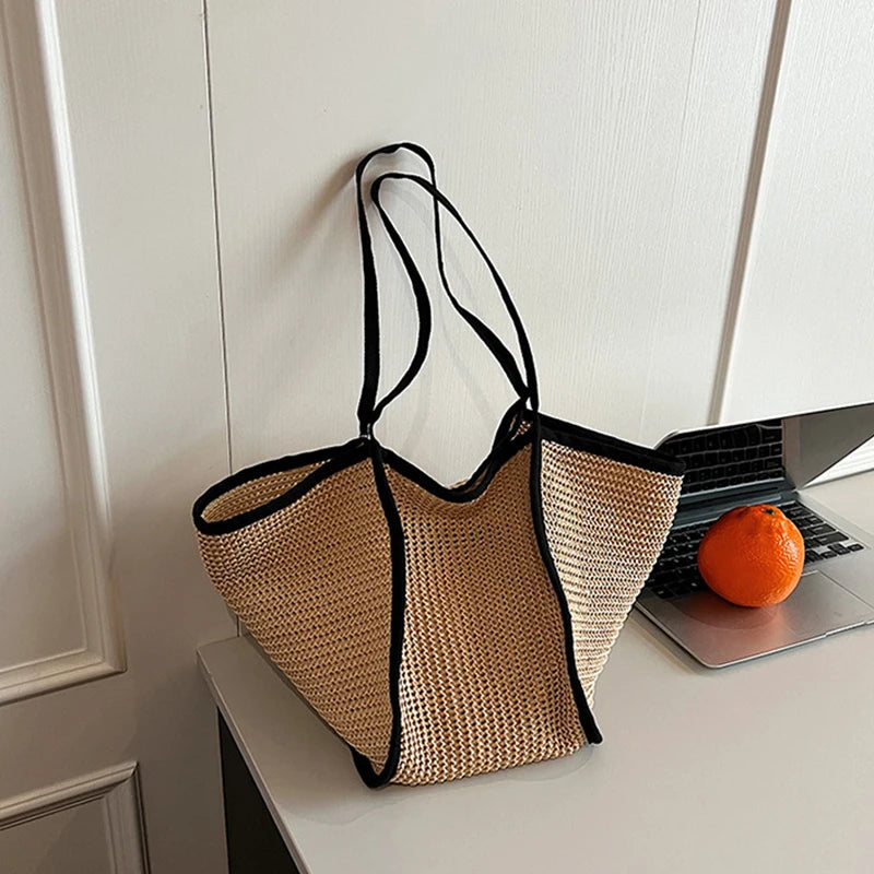 Luxury Bohemian Straw Tote