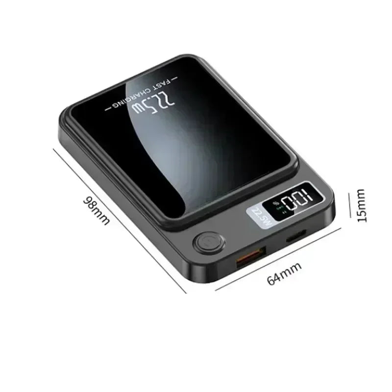 Magnetic Wireless Portable Power Bank - Fast Charging External Battery