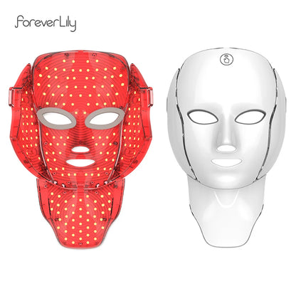Wireless 7-Color LED Light Therapy Face & Neck Mask