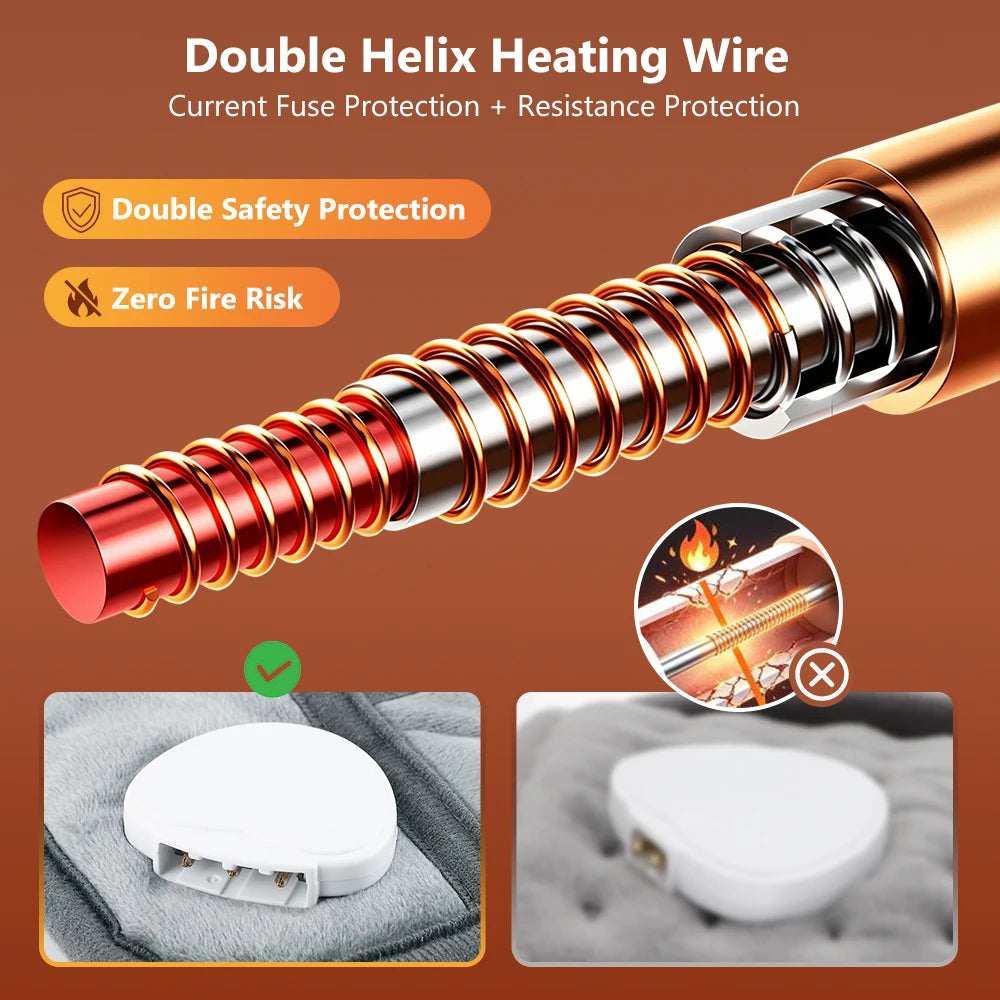 Natural Jade Stone Heated Massage Mat - Portable Thermal Therapy Pad