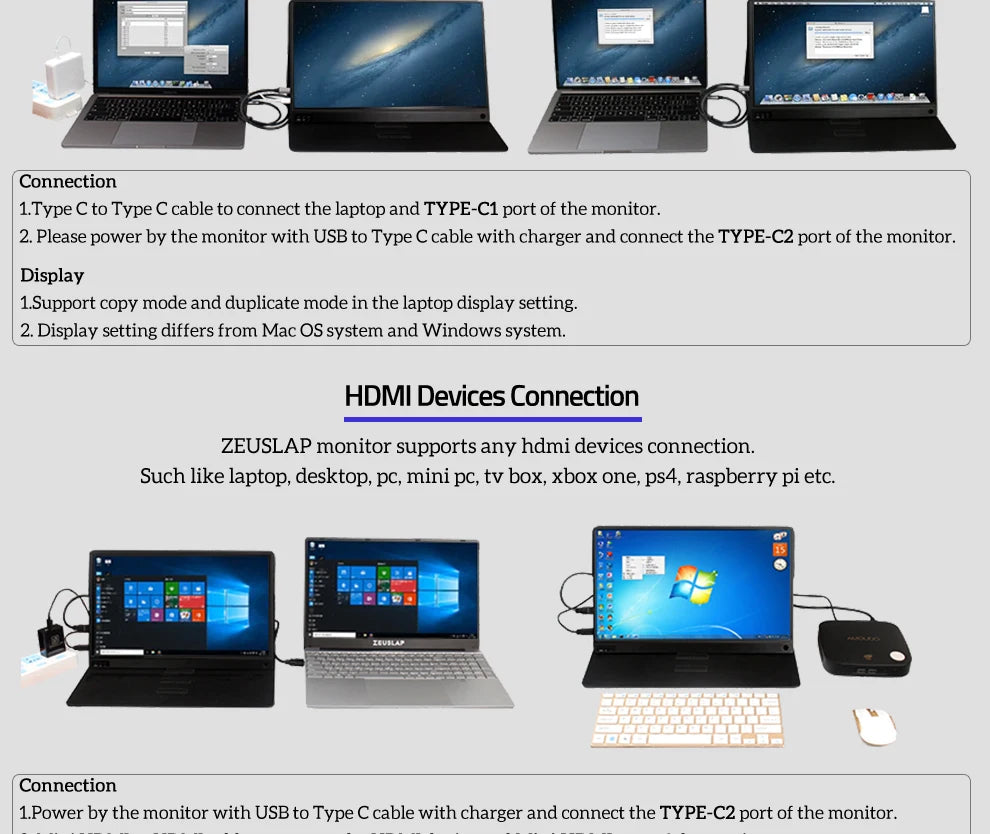 15.6" Portable Monitor 1080P IPS Full HD Laptop & Phone Second Screen - 21
